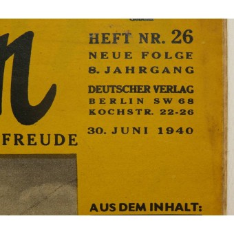 Koralle, Nr.26, 30. June 1940,  Vorwärts! Voran! Voran! Über die Maas, über Scheide. Espenlaub militaria